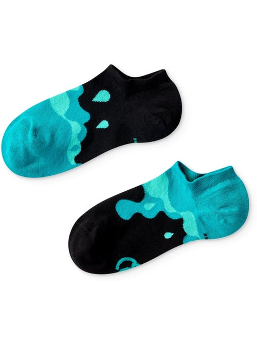 Socquettes invisibles Gouttes turquoises - Kiabi