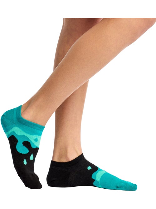 Socquettes invisibles Gouttes turquoises - Kiabi