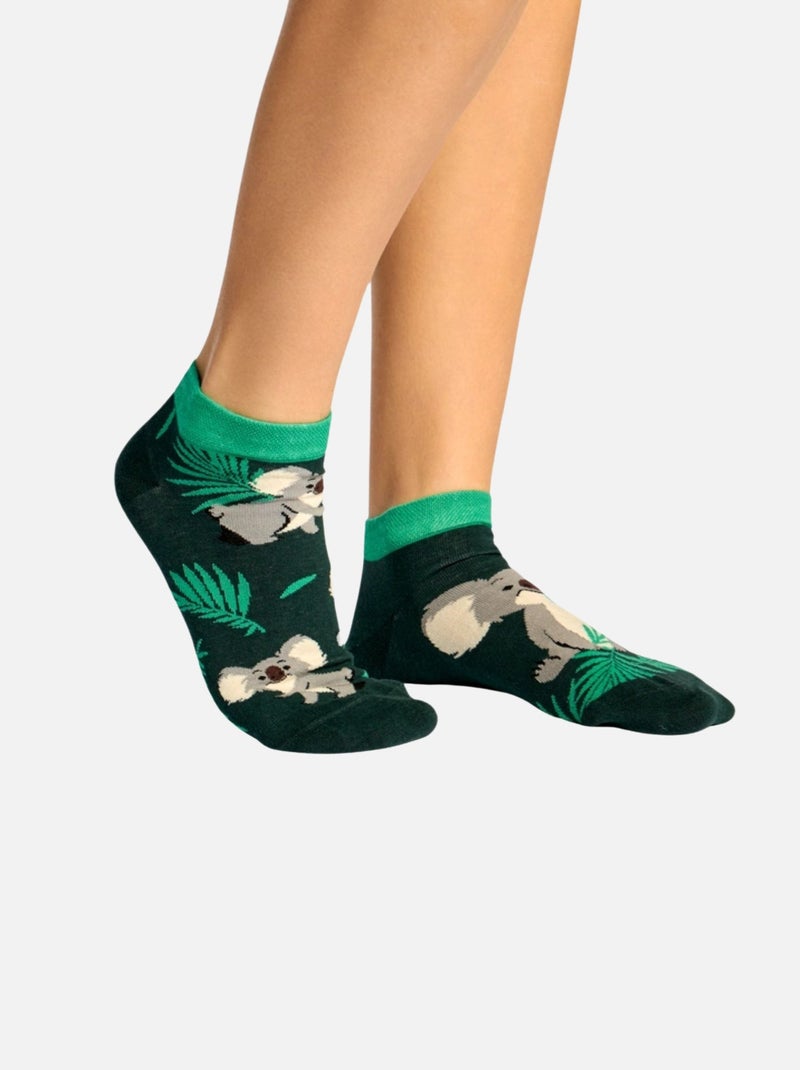Socquettes Koala & Feuilles Vert - Kiabi