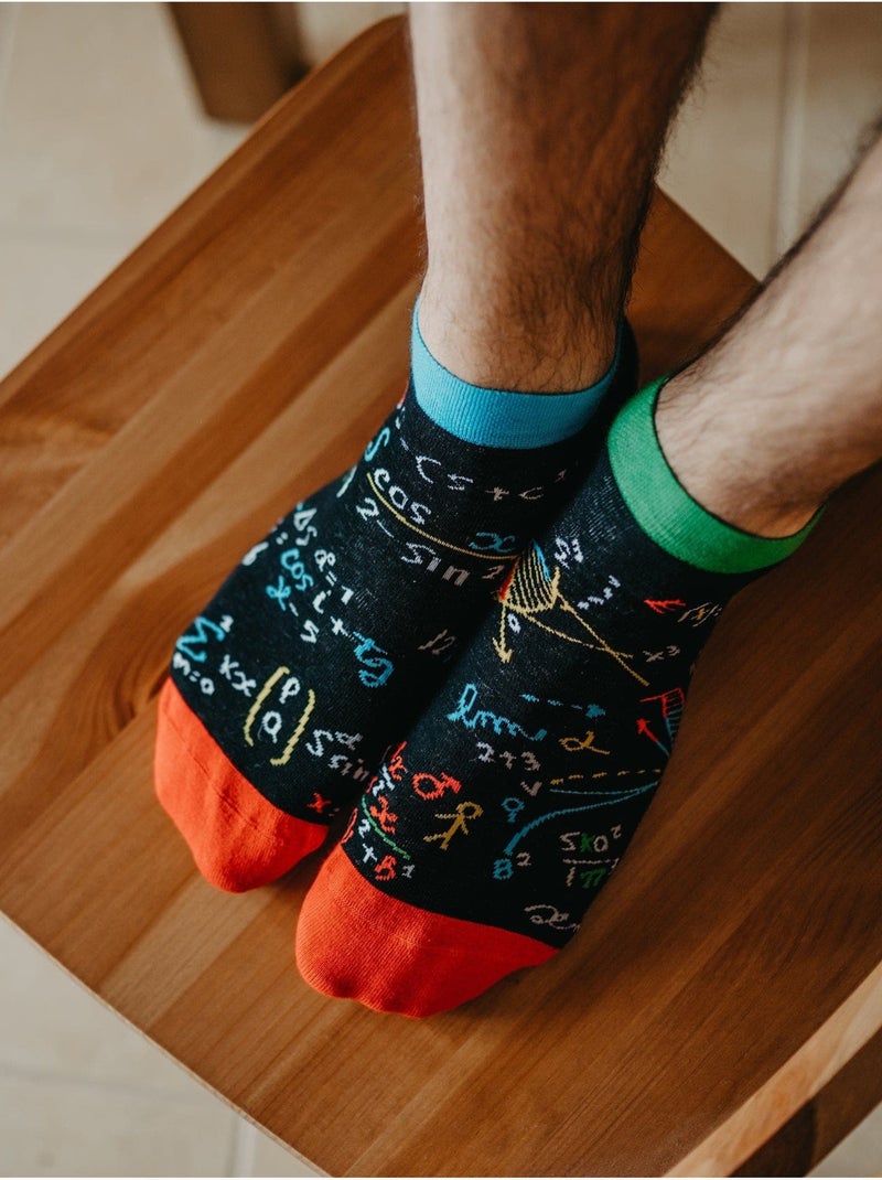 Socquettes Mathématiques Noir - Kiabi