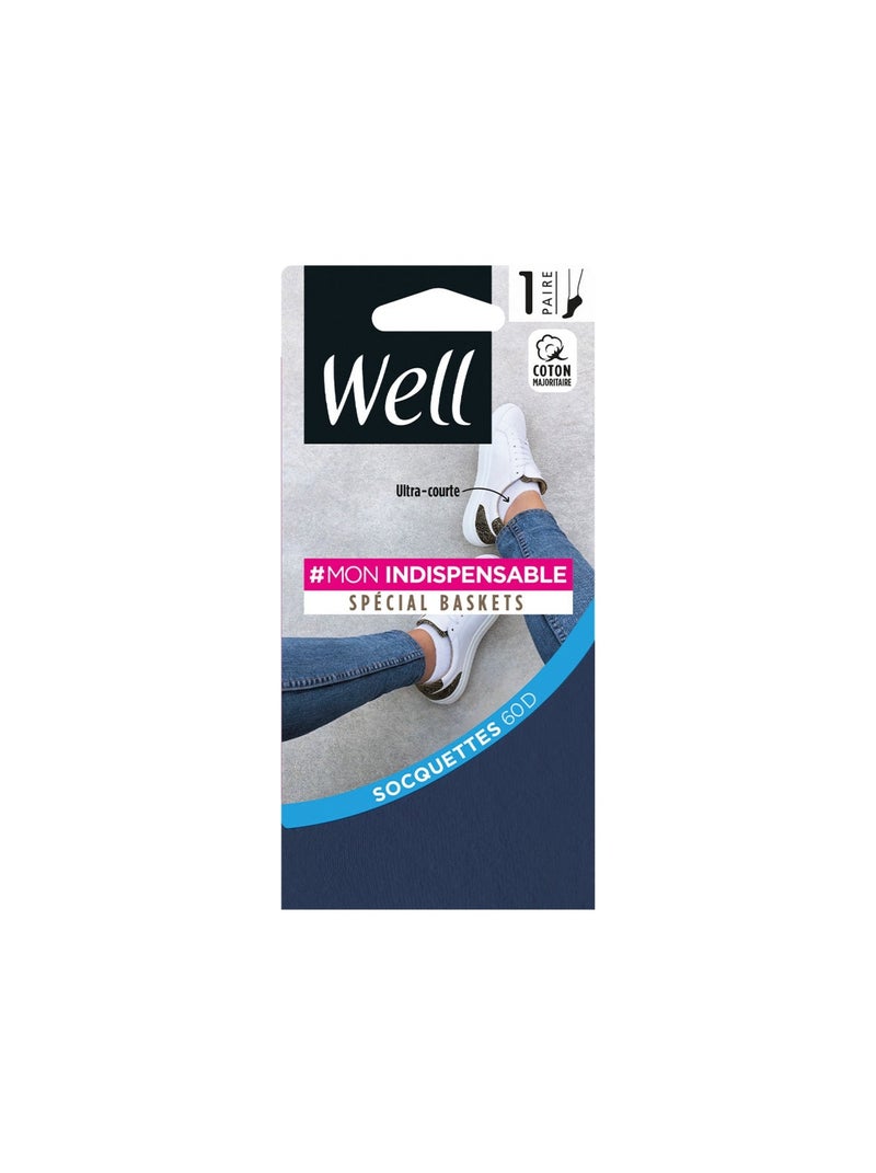 Socquettes MON INDISPENSABLE Bleu jean - Kiabi