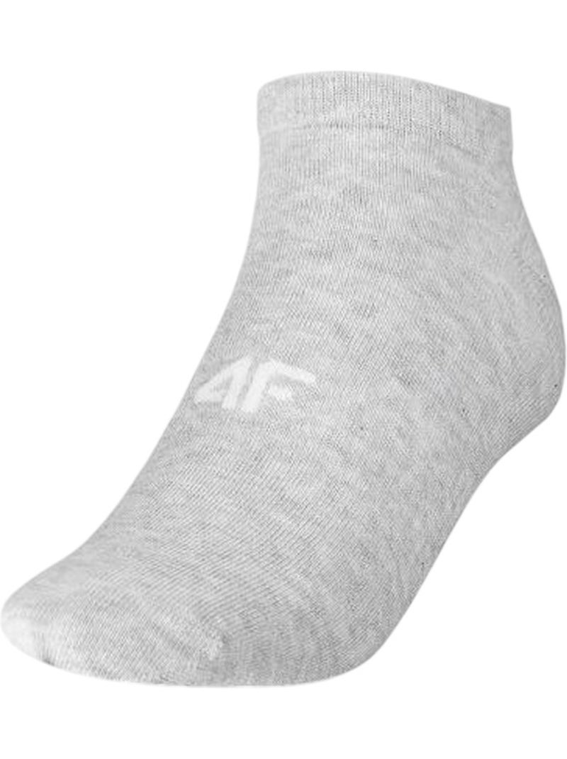 Socquettes motif/style logo - 4f Blanc Bleu Gris - Kiabi