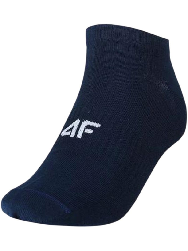 Socquettes motif/style logo - 4f Blanc Bleu Gris - Kiabi
