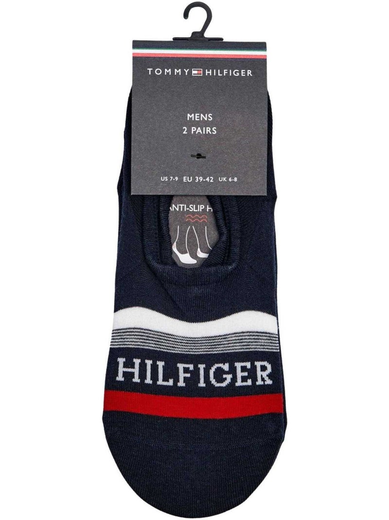 Socquettes motif/style logo - tommy hilfiger Bleu marine - Kiabi