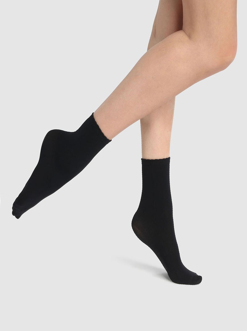 Socquettes Opaque Noir - Kiabi