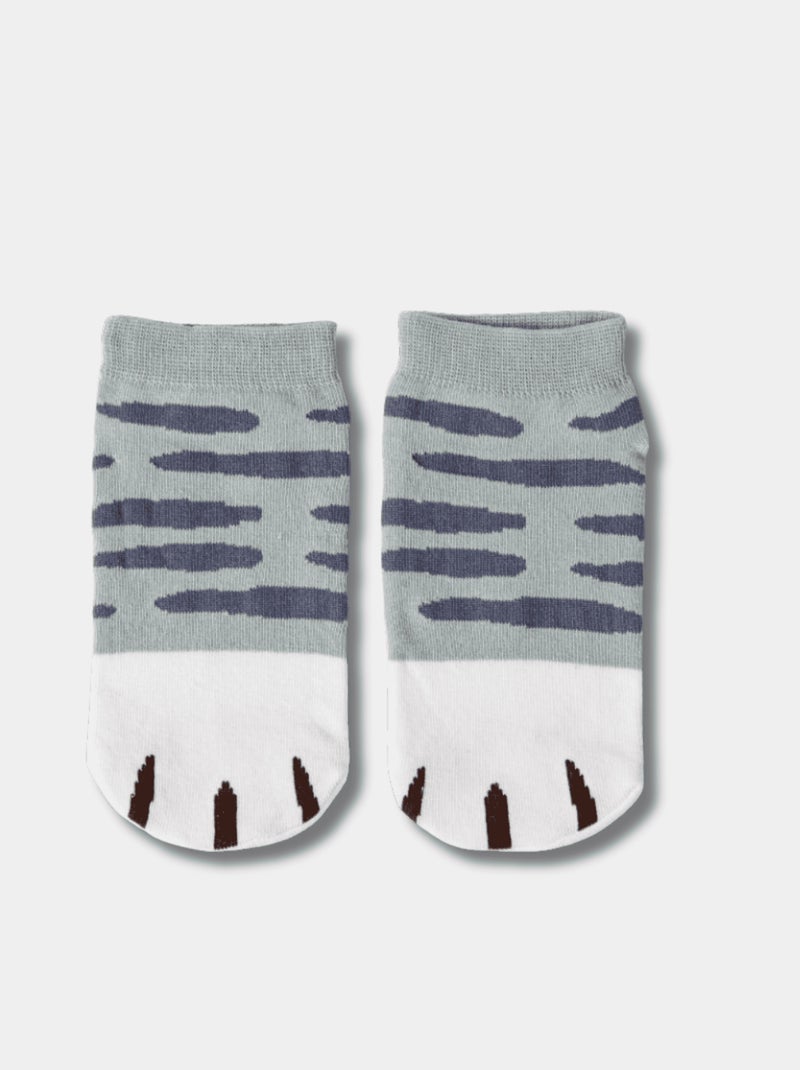 Socquettes Pattes de Chats gris anthracite - Kiabi