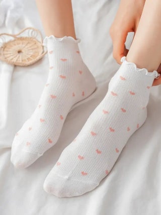 Socquettes Petits Coeur Dentelle | Titeschaussettes
