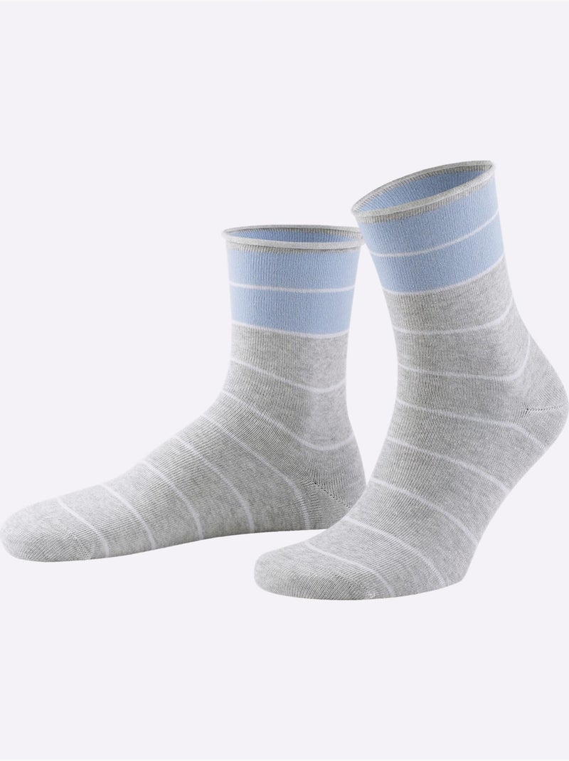 Socquettes Pour Dames Qualité Coton - Taille Standard - Witt - Lot de 4 Multicolore - Kiabi
