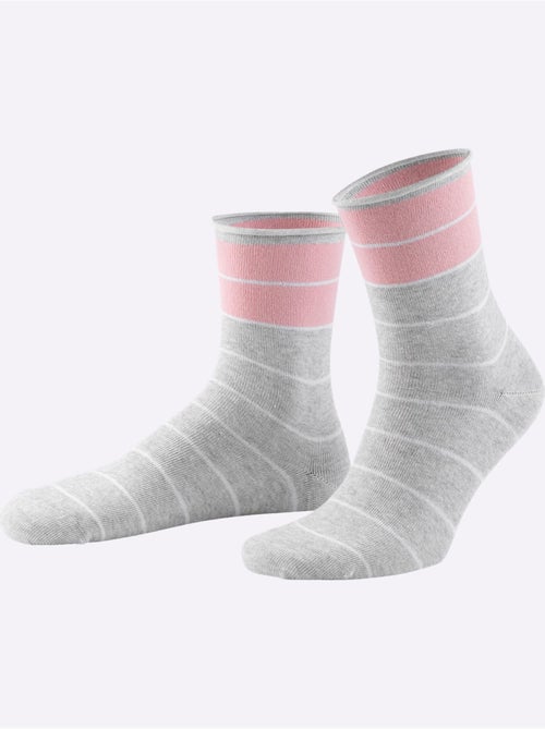 Socquettes Pour Dames Qualité Coton - Taille Standard - Witt - Lot de 4 - Kiabi