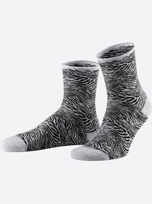 Socquettes Pour Dames Qualité Coton - Taille Standard - Witt - Lot de 5 - Kiabi