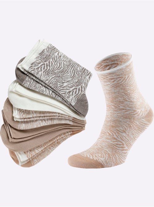 Socquettes Pour Dames Qualité Coton - Taille Standard - Witt - Lot de 5 - Kiabi