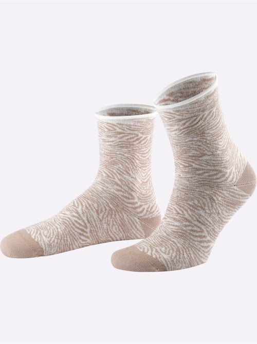 Socquettes Pour Dames Qualité Coton - Taille Standard - Witt - Lot de 5 - Kiabi