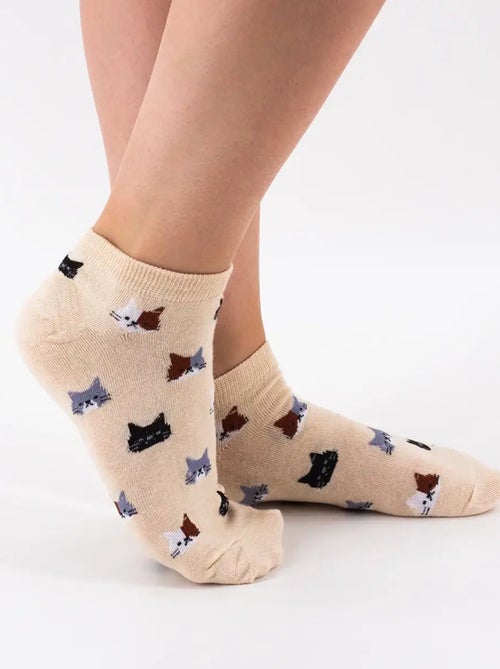 Socquettes Têtes de Chats - Kiabi