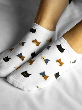 Socquettes Têtes de Chats | Titeschaussettes
