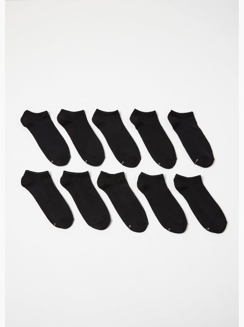 Socquettes unies en coton majoritaire - AFIBEL - Kiabi