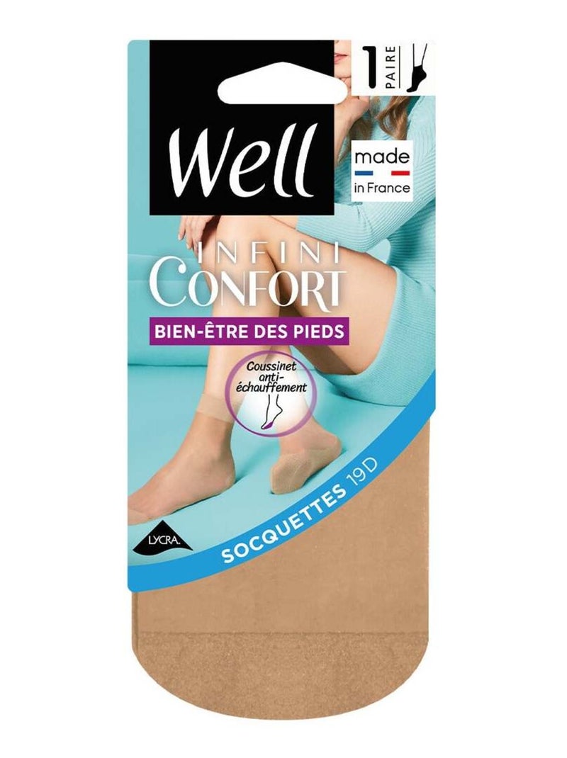 Socquettes WELL INFINI CONFORT Beige - Kiabi