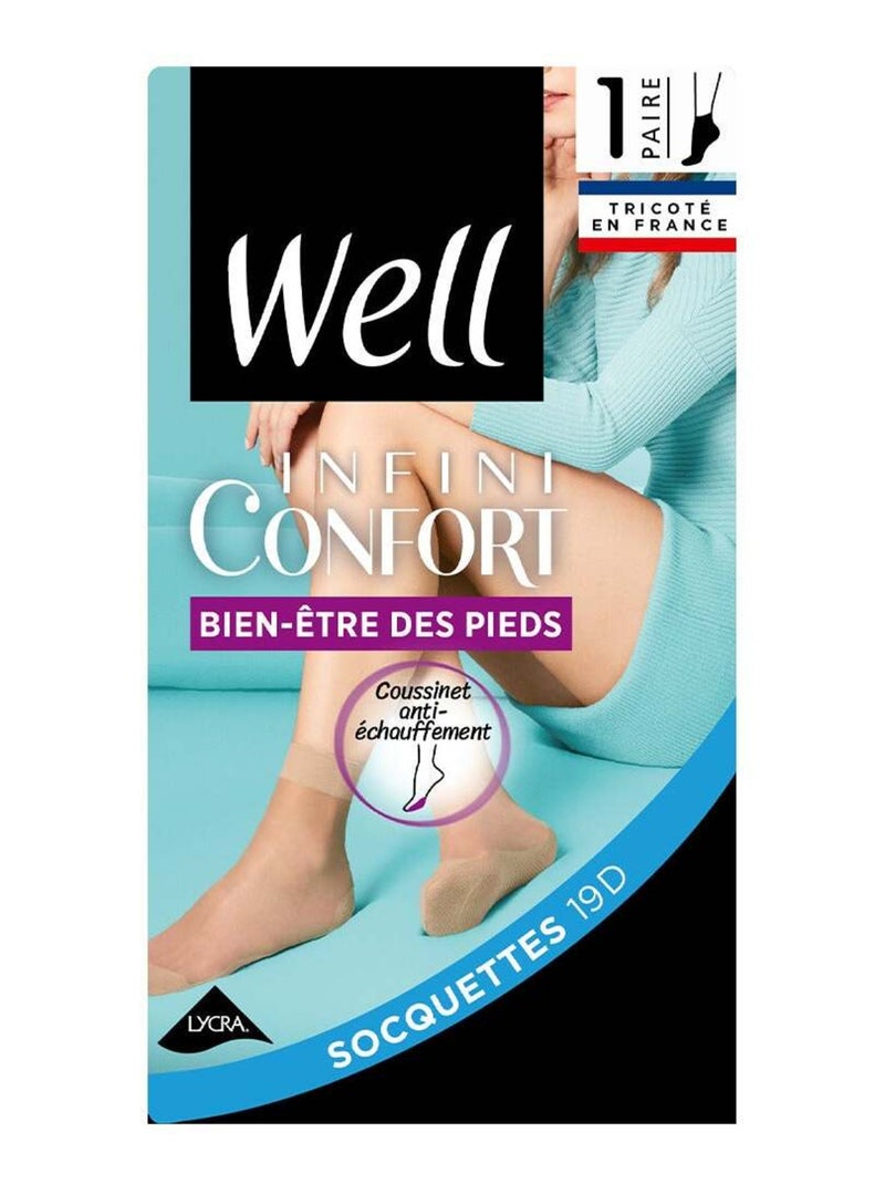 Socquettes WELL INFINI CONFORT Noir - Kiabi