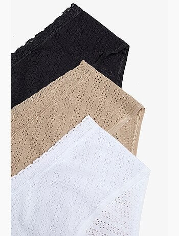 Soft pointel basic lot de 3 slips hipster en coton penti