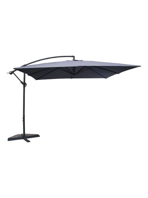 SOLENZARA - Parasol carré 3x3 déporté gris en aluminium - Kiabi