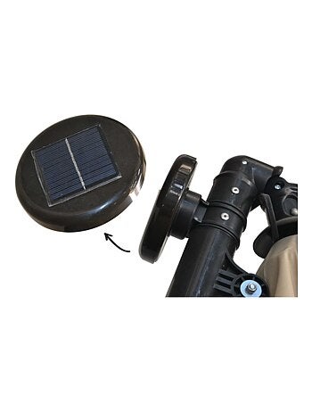 SOLENZARA - Parasol LED carré déporté 3x3 marron en aluminium