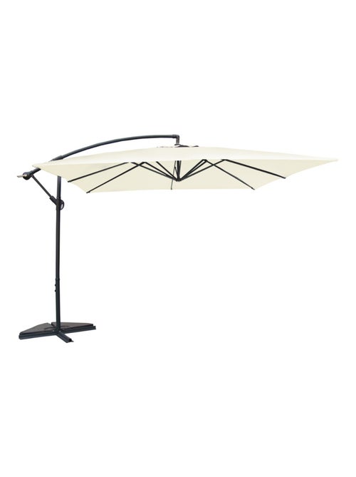 SOLENZARA Parasol ecru déporté carré 3 x 3 m - Kiabi SOLENZARA Parasol ecru déporté carré 3 x 3 m - Kiabi