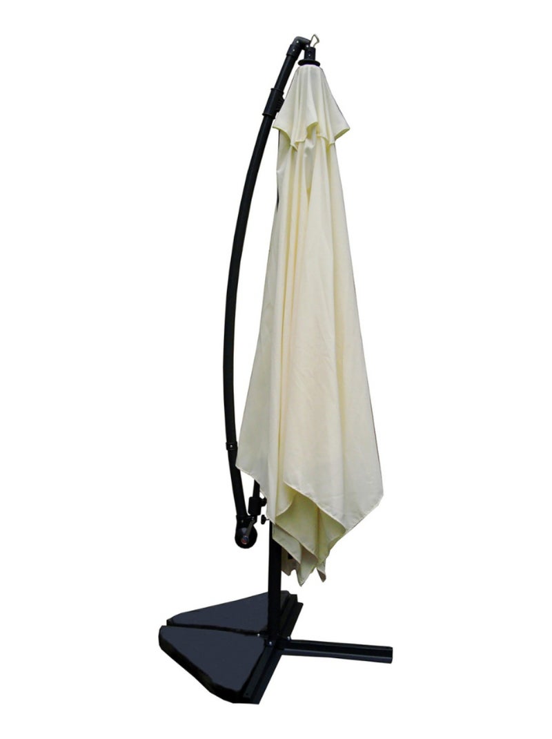SOLENZARA Parasol  ecru déporté carré 3 x 3 m Ecru - Kiabi