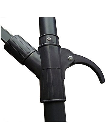 SOLENZARA Parasol marron déporté carré 3 x 3 m led