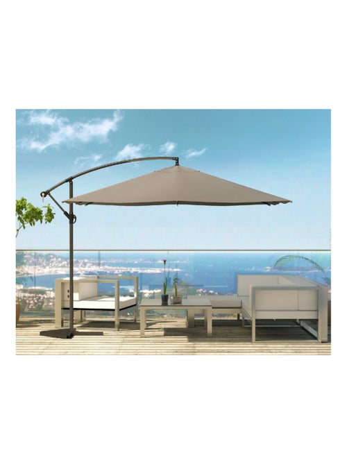 SOLENZARA Parasol gris déporté carré 3 x 3 m - Kiabi