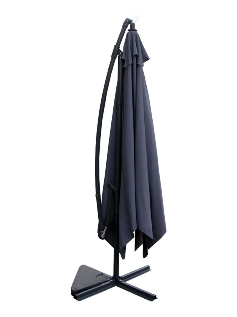 SOLENZARA Parasol gris déporté carré 3 x 3 m Gris - Kiabi