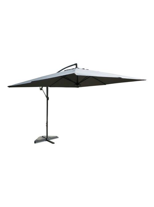 SOLENZARA Parasol gris déporté carré 3 x 3 m led - Kiabi