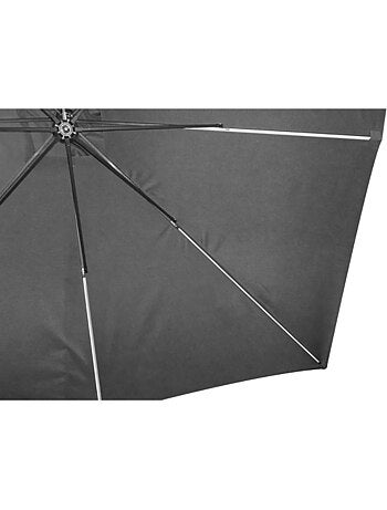 SOLENZARA Parasol marron déporté carré 3 x 3 m led