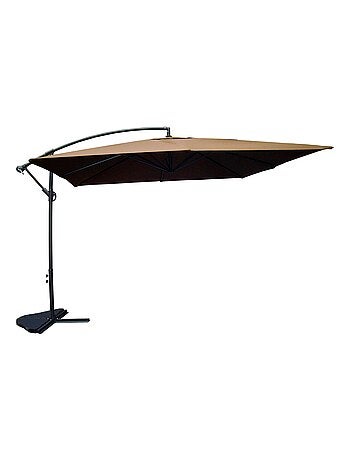 SOLENZARA Parasol gris déporté carré 3 x 3 m