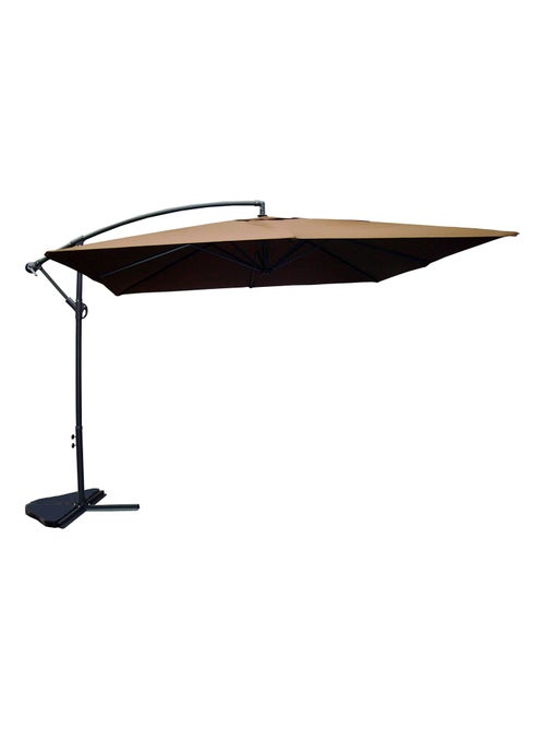 SOLENZARA Parasol marron déporté carré 3 x 3 m - Kiabi SOLENZARA Parasol marron déporté carré 3 x 3 m - Kiabi
