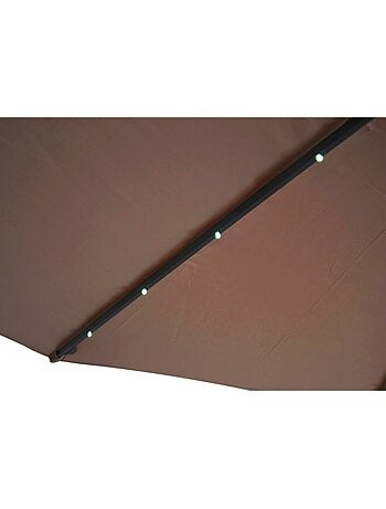 SOLENZARA Parasol terracotta droit carré 3 x 3 m led