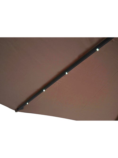 SOLENZARA Parasol marron droit carré 3 x 3 m led - Kiabi