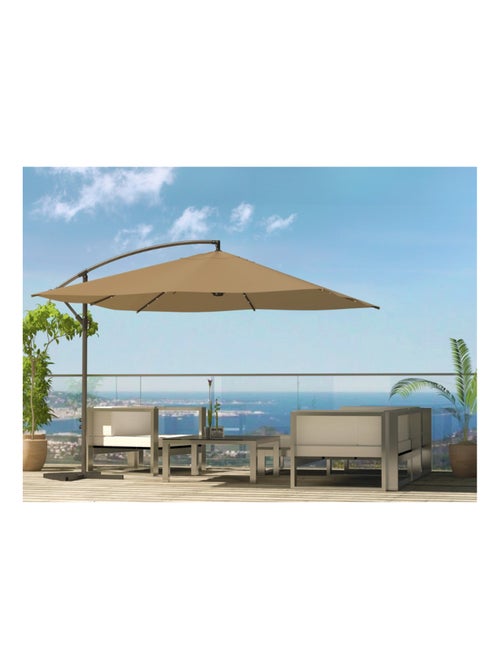SOLENZARA Parasol marron droit carré 3 x 3 m led - Kiabi