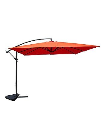 SOLENZARA Parasol gris déporté carré 3 x 3 m