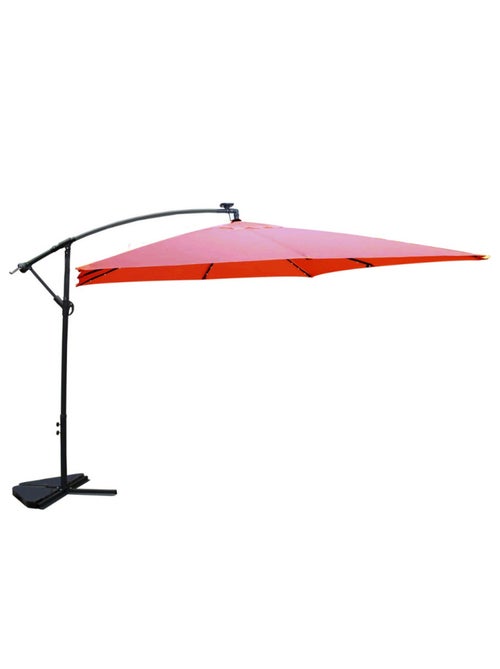 SOLENZARA Parasol terracotta droit carré 3 x 3 m led - Kiabi