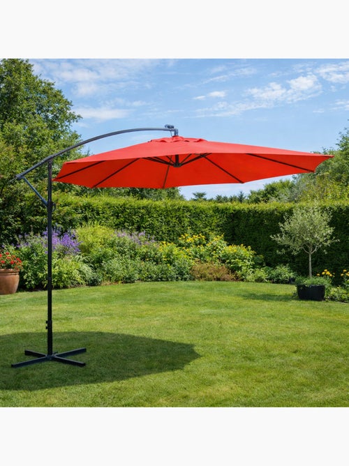 SOLENZARA Parasol terracotta droit carré 3 x 3 m led - Kiabi