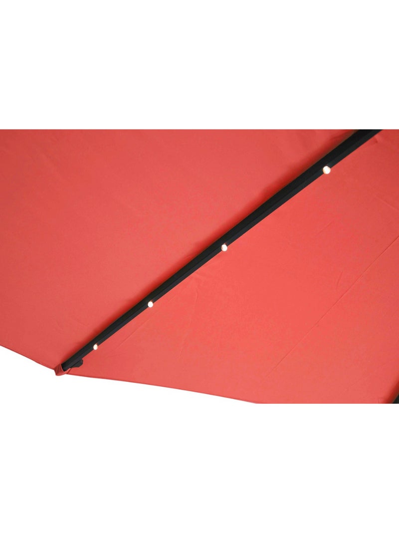 SOLENZARA Parasol  terracotta droit carré 3 x 3 m led Terracotta - Kiabi