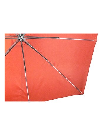 SOLENZARA Parasol marron déporté carré 3 x 3 m led