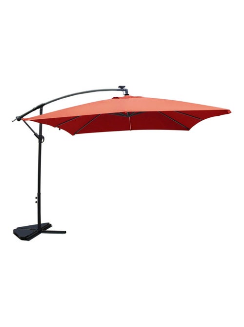 SOLENZARA Parasol terracotta droit carré 3 x 3 m led - Kiabi