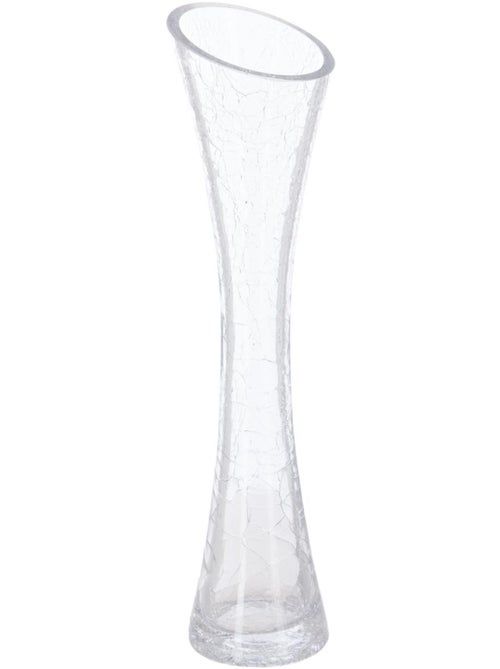 Soliflore évasé effet craquelé en verre - Kiabi