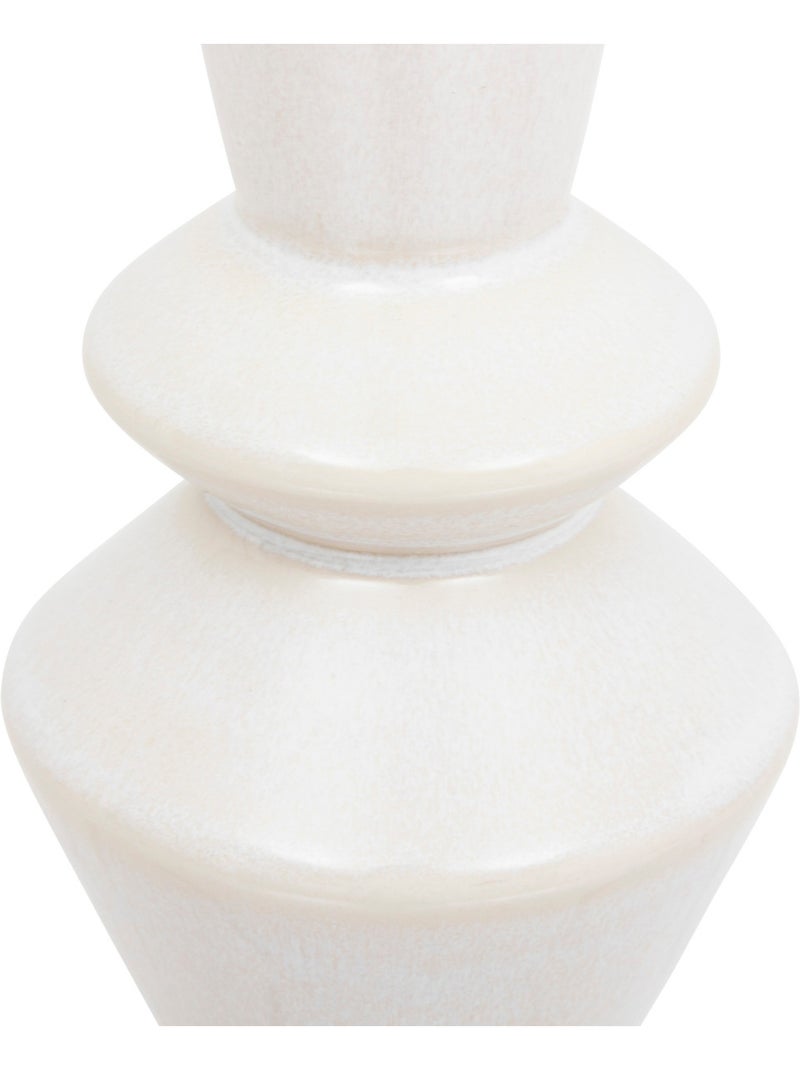 Soliflore forme céramique émaillée SOLEYA Blanc - Kiabi