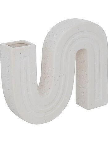 Soliflore sculpté en céramique texturée OLME