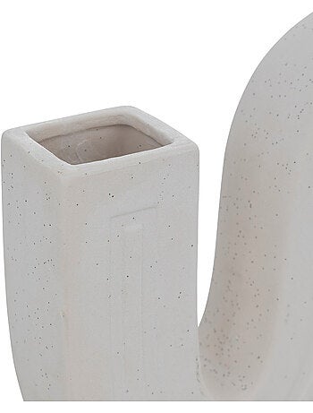 Soliflore sculpté en céramique texturée OLME