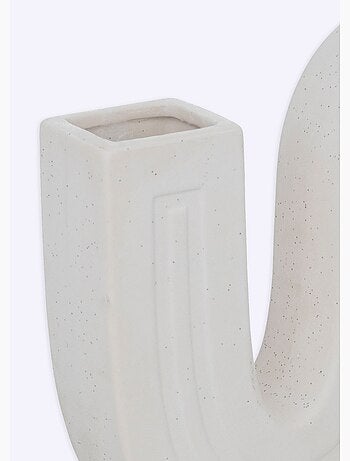 Soliflore sculpté en céramique texturée OLME