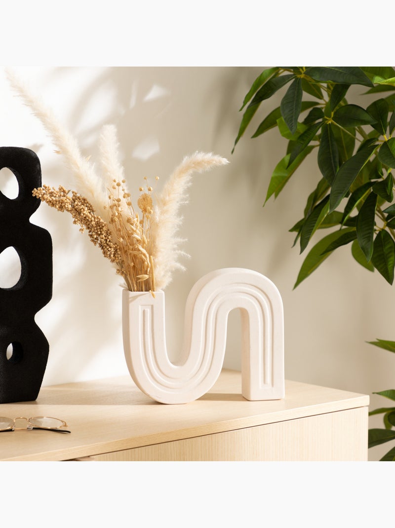 Soliflore sculpté en céramique texturée OLME Blanc - Kiabi