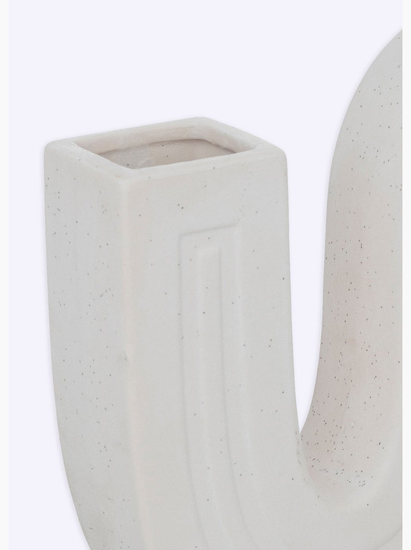 Soliflore sculpté en céramique texturée OLME Blanc - Kiabi