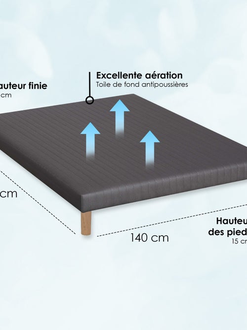 Sommier à latte 3d gris anthracite - Kiabi